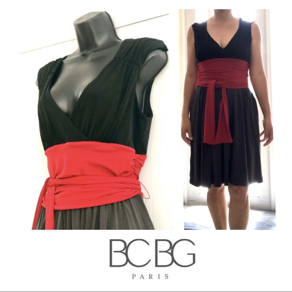 BCBG Paris Women’s Black and Red Dress
